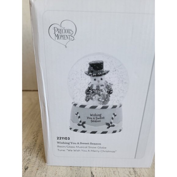 Precious Moments wishing you a sweet season musical snow globe 221103 Xmas figur - Picture 3 of 7